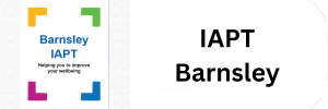 IAPT Barnsley - An image with the logo of Barnsley IAPT - Helping you to improve your wellbeing - Click here to find out how to self-refer to local psychological services and Talking Therapies