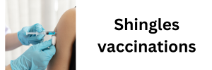 Shingles vaccinations - an image of someone being given an injection in the upper arm - click here to find out more about shingles vaccinations and who is eligible